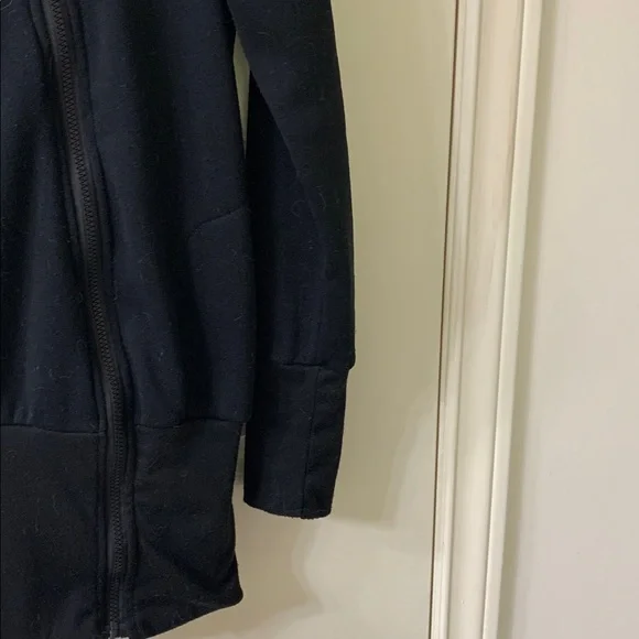 🌷3 for$25🌷Unbranded, US M, Black Faux Fur Lined Long Hoodie Dress with Pockets - Picture 8 of 9